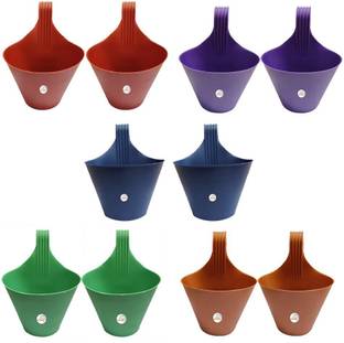 Kraft Seeds Hanging Hook Planter Multi color Plant Container Set
