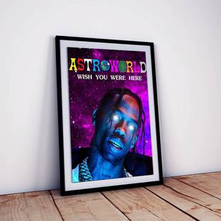 American Rapper Travis Scott Poster with Frame for Home Décor Fine Art Print