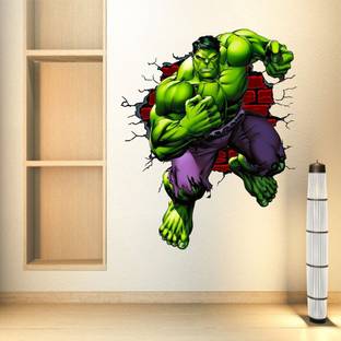 Saiii Designs 45 cm hulk cartoon Self Adhesive Sticker