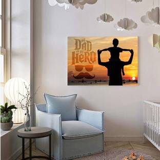 Ordershock 45.72 cm My Dad is My Hero For Living Room Bedroom Self Adhesive Sticker