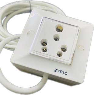 Zypic Electric Extension Board - 16 A Single socket with 5 meter wire for 3 pin plug 1  Socket Extension Boards
