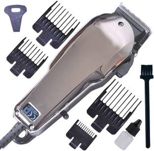 Kmeii Professional Men Electric 10W Corded Waterproof Beard Mustache Clipper Trimmer 0 min  Runtime 4 Length Settings