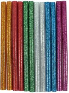 M G TRADING Glitter Glue Stick : Multicolor :12Pcs : 20cmx1.1cm :40W, 65W,80W Glue Guns Adhesive