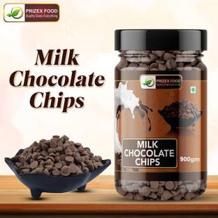 Prizex Milk Chocolate Chips for Decoration, Milk Chocolate Baking Chips, Tasty (900 GM) Chips