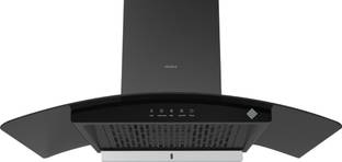 Hafele CRV 90 PLUS Auto Clean Wall Mounted Black 1400 CMH Chimney