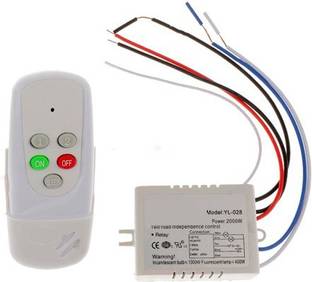TRP Traders ABCD 4 Way Wireless Remote Control Switch Four Way IR RF Switch for Light & Fan 10 A Four Way Electrical Switch