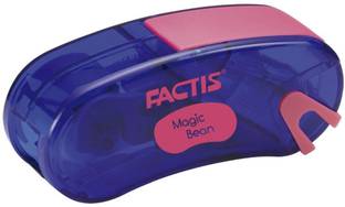Factis Magic Bean Pencil Sharpener + Eraser - Blue Eraser