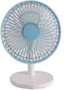 JK Sales Rechargeable TABLE FAN Dual-mode USB Desktop Desktop Student office fan, Energy Saving 70 mm Table Fan