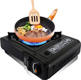 NELUXE Portable Backpacking Gas Stove Single Burner Carrying Case for Camping,Travel Stainless Steel Automatic Butane Gas Stove