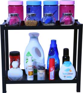 D&V ENGINEERING Utensil Kitchen Rack Iron 2-Tier Kitchen Storage Shelf Rack, Kitchen Countertop Organizer, Spice Rack,