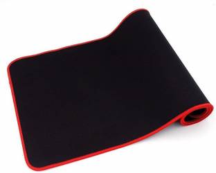 SINGING NOISE Long Mouse Pad with Nonslip Base, Thick, Comfy(Black/Red Border) (RED Border) Non Slip Base Mousepad