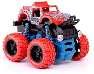 prisma collection Monster Trucks for Kids Friction Powered Push and Go Car Big Tire 4WD