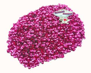 CLOUDED HOBBIES Round Multicolour Bowl Sequins for Craft , DÉCOR & Embroidery (Pink) Purple Sequins