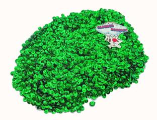 CLOUDED HOBBIES Round Multicolour Bowl Sequins for Craft , DÉCOR & Embroidery ( Green) GREEN Sequins