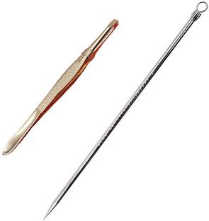 Zhunmun combo of Whitehead and blackhead Extractor and remover with Tweezer
