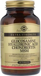Solgar Glucosamine Hyaluronic Acid Chondroitin MSM-Shellfish-Free