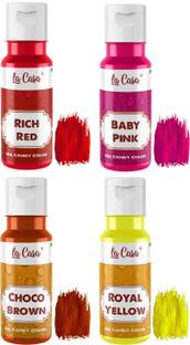 La Casa Edible Oil Candy Color - RED+PINK+BROWN+YELLOW | Icing