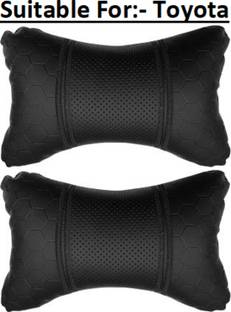 RONISH Black Leatherite Car Pillow Cushion for Toyota
