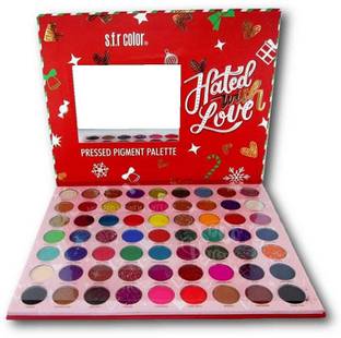 Beauty Glazed Swiss Edtion 63 Colors Matte, Shimmery & Glittery Highly Pigmented Pressed Powder Hated with Love Beauty EyeShadow Eye Shadow Palette Red 70 g