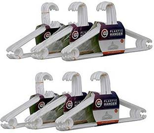 Clastik Cloth White Hanger Plastic Shirt Pack of 36 Hangers For  Shirt