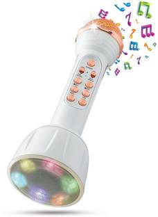 Pick Ur Needs Superier Quality With LED Wireless Bluetooth Microphone Connection Player Speaker 2-in1 With Recording + USB+FM Microphone
