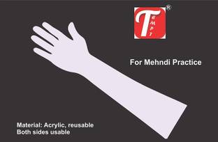 PPP Reusable Acrylic Hand for Mehndi Practice (White)