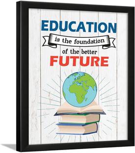 Educational Quotes Wall Frames - Educational Quote Frames - School wall decoration - College wall decor Paper Print