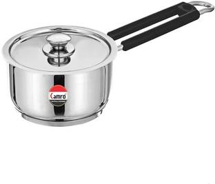 Camro Extra DEEP Sauce PAN ENCAPSULATED Bottom Induction Base 13 no Sauce Pan 20.5 cm diameter with Lid 3 L capacity