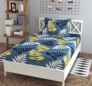 Manish Creation Cotton Single Flat 180 TC Printed Bedsheet