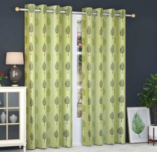 Multitex 152 cm (5 ft) Window Polyester Semi Transparent Curtain (Pack Of 2)