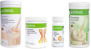 HERBALIFE FORMULA 1 VANILLA + PROTIEN POWDER 200g + AFRESH ELAICHI + SHAKEMATE VANILLA Nutrition Drink
