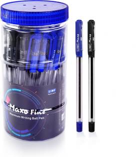 Linc Maxo Fine Ball Pens Jar, 0.7 mm,Blue & Black Ball Pen