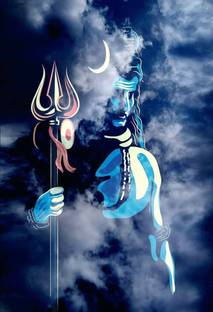 RV SALES 48.26 cm Shiv Ji vinyl sticker for wall dacor WxH: 13x19 Chalkboard Sticker