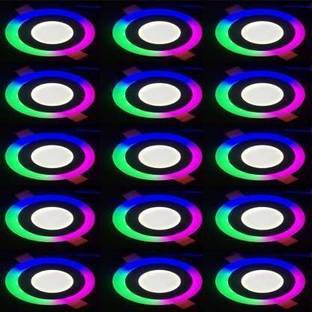 Online Generation 15 Pieces of 3+3 Round Double Color Multi & White Ceiling Light Recessed Ceiling Light Ceiling Lamp