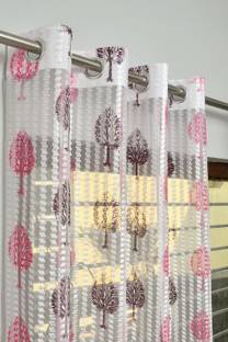 Mclimb 213.36 cm (7 ft) Net Transparent Door Curtain (Pack Of 2)