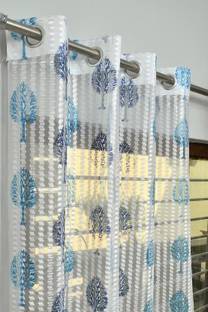 Mclimb 274.32 cm (9 ft) Net Transparent Long Door Curtain (Pack Of 2)