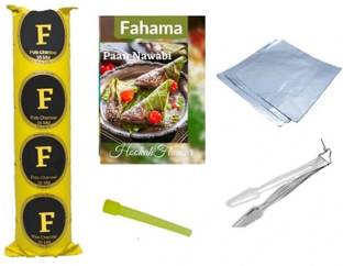 FAHAMA MAGIC COIL PAAN NAWABI FLAVOR CHIMTA FOIL PAPER MOUTH TIP COMBO PAAN NAWABI Hookah Flavor