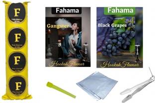 FAHAMA MAGIC COIL GANGSTER BLACK GRAPES FLAVOR CHIMTA FOIL PAPER MOUTH TIP COMBO GANGSTER, BLACK GRAPES Hookah Flavor