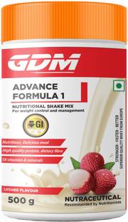 GDM NUTRACEUTICALS ADVANCE FORMULA 1 - NUTRITIONAL SHAKE WITH 18 VITAMINS & MINERALS Protein Blends