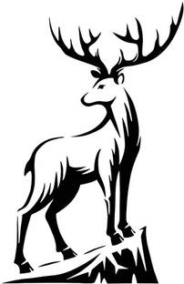 Wollzo 45 cm Deer Removable Sticker