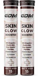 GDM NUTRACEUTICALS BIOACTIVE DOUBLE SKIN GLOW BOOSTER 30 EFFERVESCENT TABLETRS IN MINT FLAVOUR