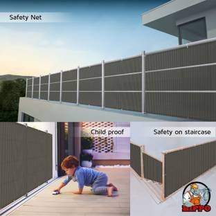 Hippo Baby Safety Net/Balcony Net/Privacy Net - with Eyelets & Tie-Cords - 1MTX6MT