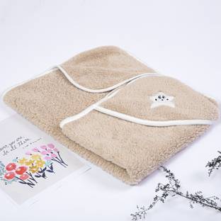 BABY ZONE Embroidered Crib Hooded Baby Blanket for  AC Room