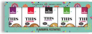 Continental THIS 3 in 1 Premix Combo (Creamy + Hazelnut + Cappuccino + Caramel + Mocha ) Instant Coffee