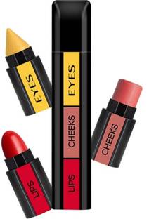 THR3E STROKES 3 in 1 Makeup Stick With Eye Shadow, Blush & Lipstick, Enriched With Vitamin E 4.5 g