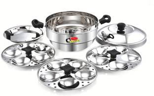 KenBerry Classic-15 Idly Cooker Pot Stainless Steel Induction & Standard Idli Maker