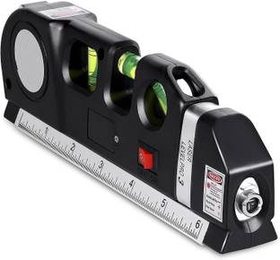 WeKonnect Laser Leveler Tool |Measuring Tape,3 Mode Lazer Leveler Beam, Alligner Bubble, Multiple Unit Measuring Wheel
