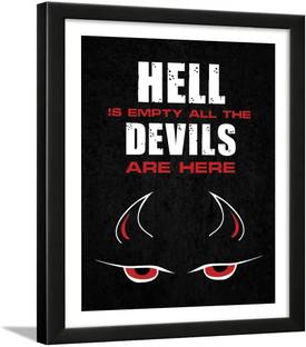 Devil Quotes Wall Frame - Devil Wall Décor - Devil Quotes Frame Paper Print