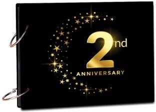 BPDESIGNSOLUTION Anniversary of 2nd Year Scrap Book Photo Album Size 8.5x6 inch 20 sheet Theme,  Scrapbook Kit