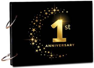 BPDESIGNSOLUTION Anniversary of 1st Year Scrap Book Photo Album Size 8.5x6 inch 20 sheet Theme,  Scrapbook Kit